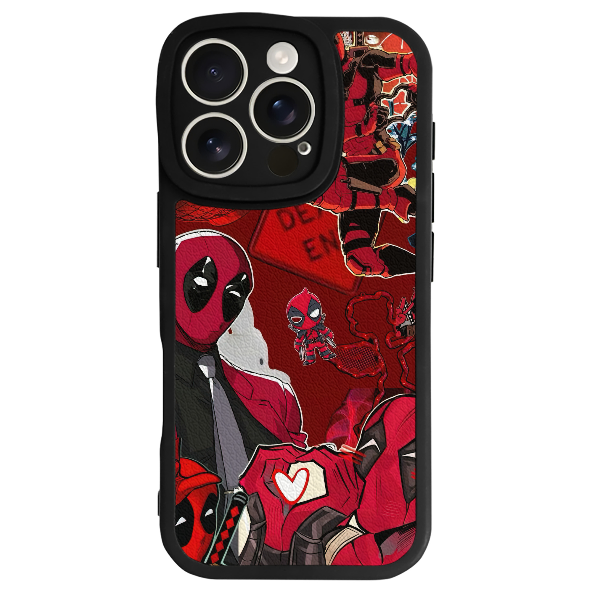 （画像用） Deadpool デッドプール 【iPhone 16シリーズ対応】シリコンスマホケース（レザー調） 材質：シリコン